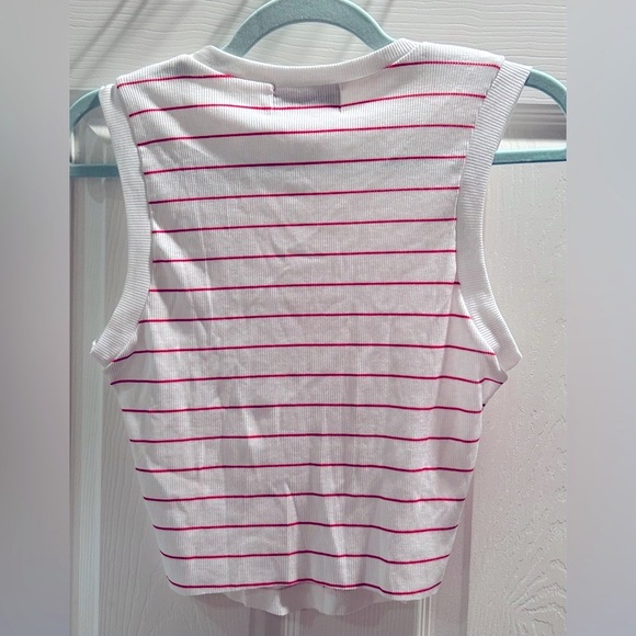 Wildfox | Simple Stripe Keaton Tank | Clean White & Red Stripe - Picture 5 of 5